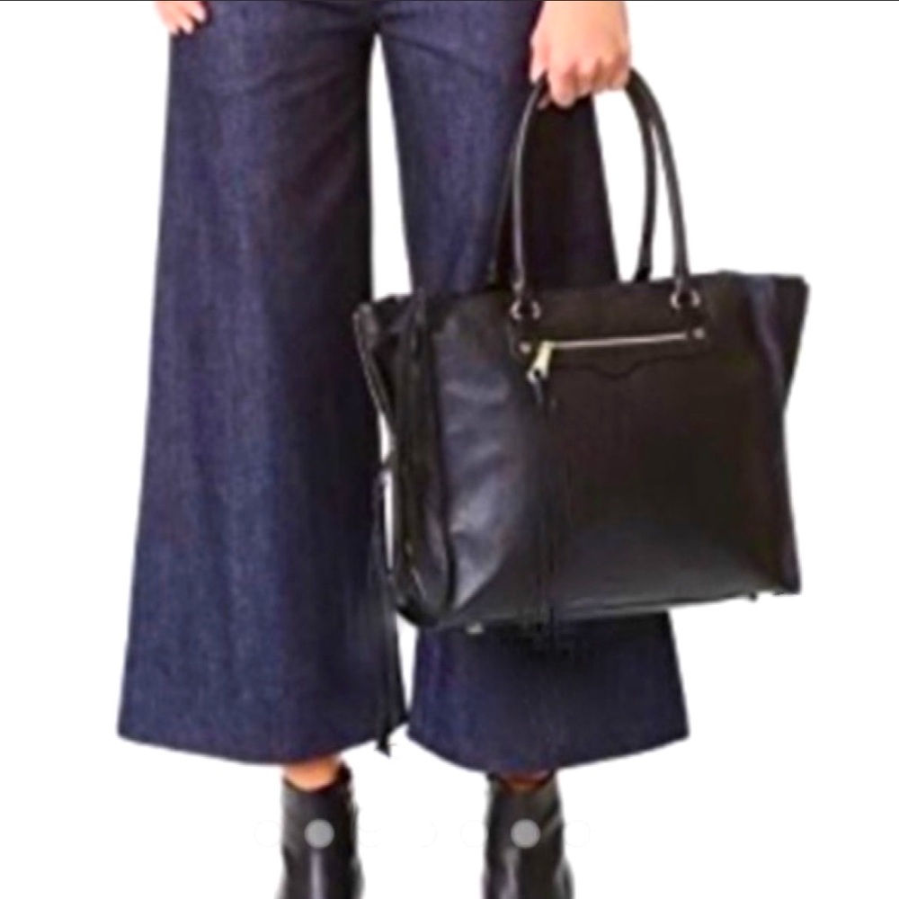 Rebecca Minkoff  Leather Satchel Tote Bag in Black